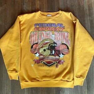 1993 Vintage FSU federal express orange bowl college football crewneck!